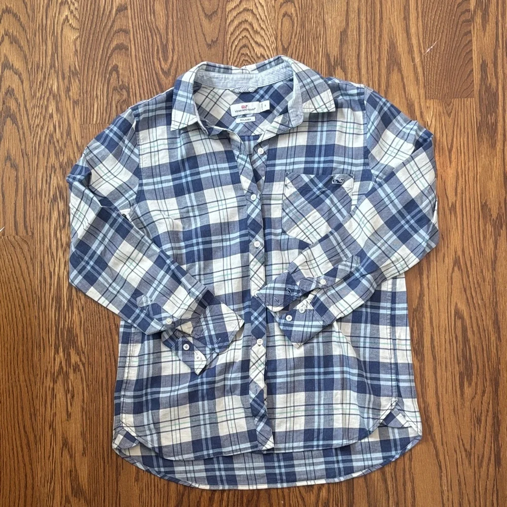 Women’s vineyard vibes plaid button down - Picture 3 of 4